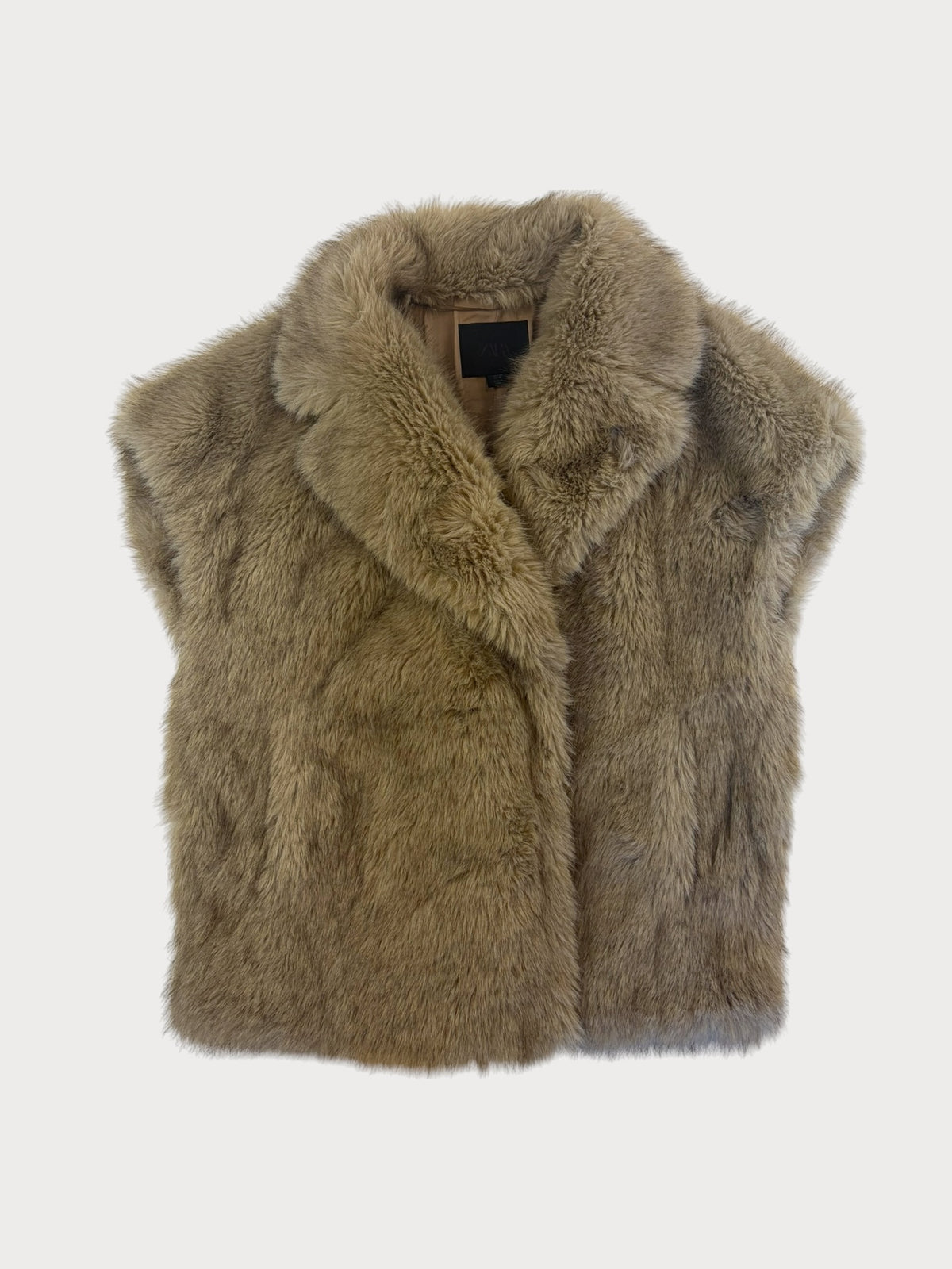 Zara Oversized Faux Fur Gilet, Size S. Fits a size 10 or 12 too