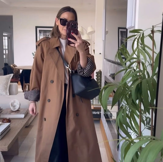 Nobody's Child Trench Coat, Size S, fits an 8 or 10 oversized, or a size 12