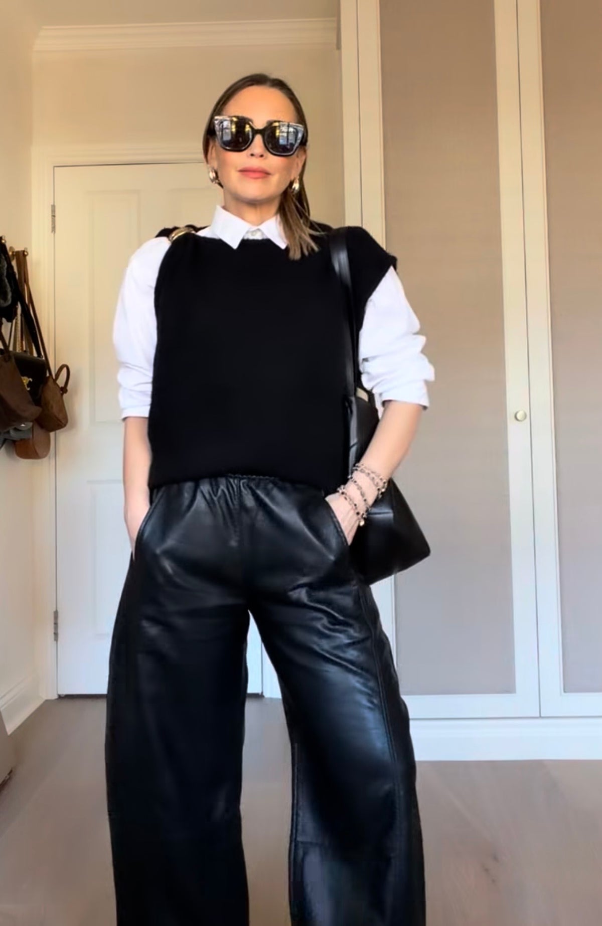 Pilcro Faux Leather Trousers, Size XS
