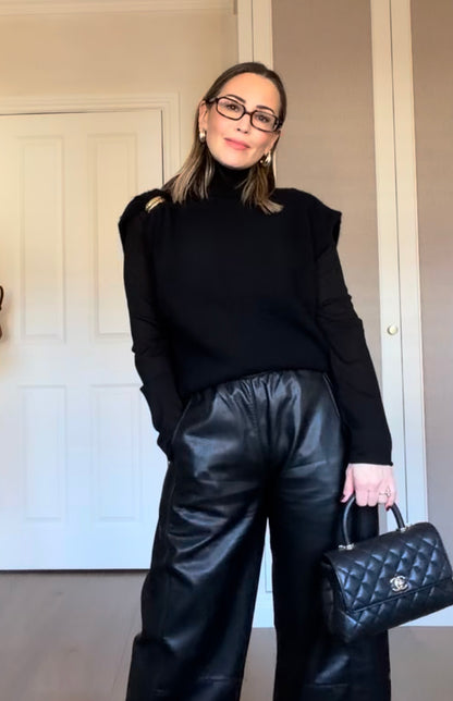 Pilcro Faux Leather Trousers, Size XS