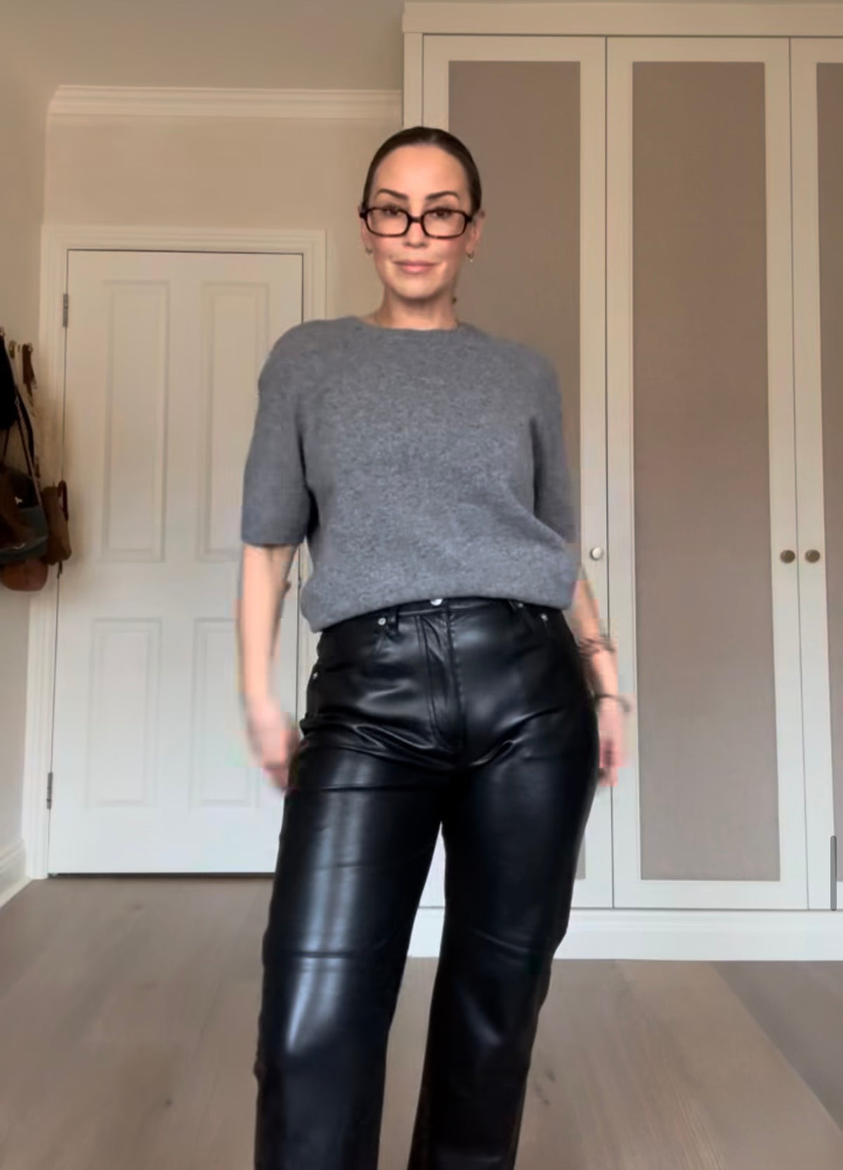 Nanushka Faux Leather Trousers, Size XS