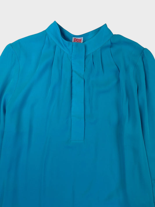 Pom Lampson Silk Blouse, Size L