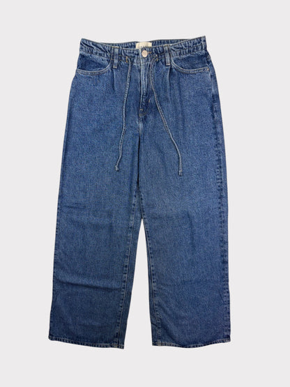 Frame Drawstring Wide Leg Jeans, Size 27, Fit a Size 10
