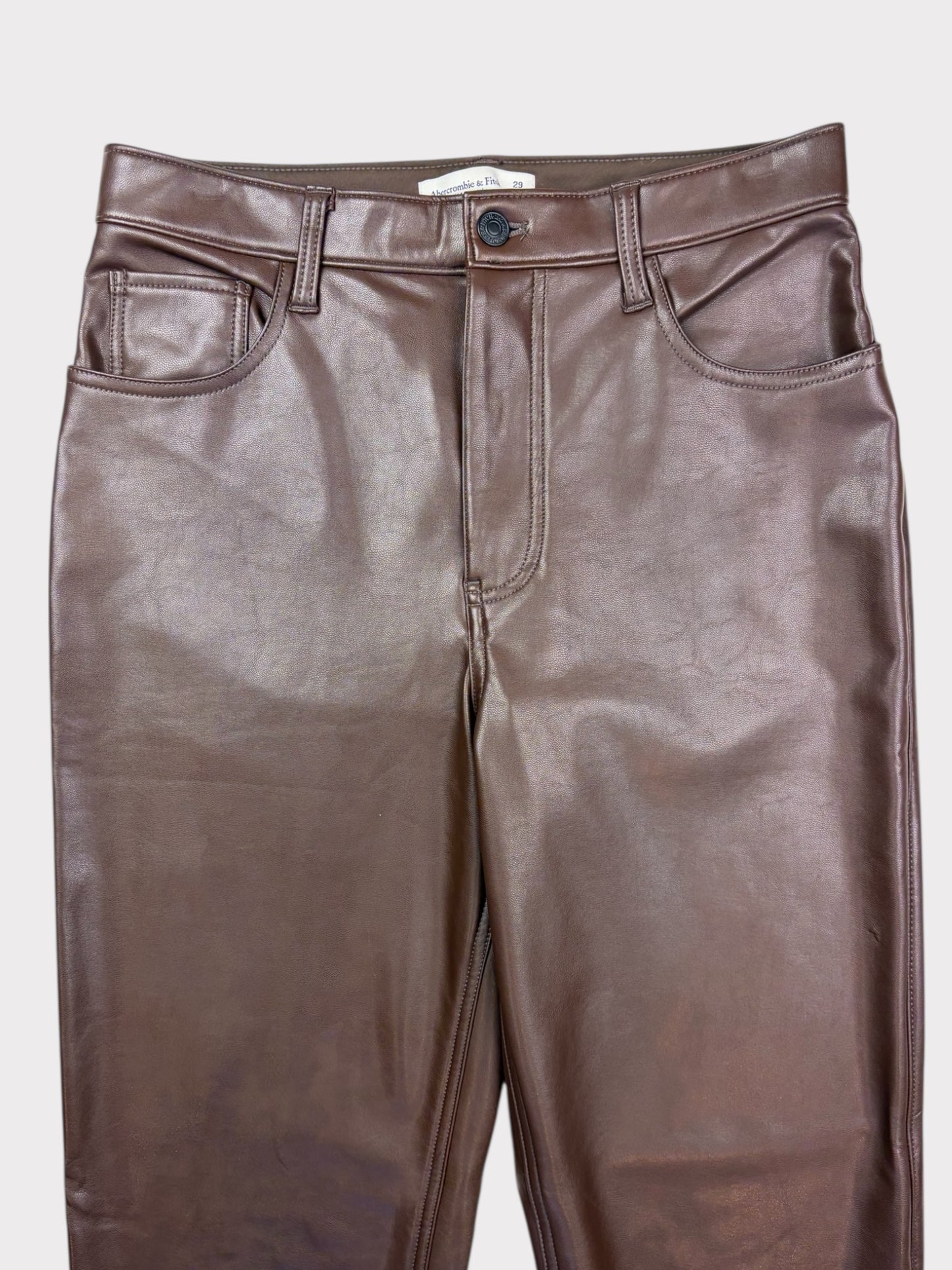 Abercrombie & Fitch Faux Leather Trousers, Size 29/8s, Fit a Size 10