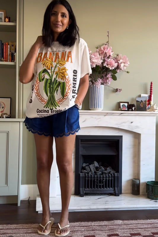 Farm Rio Linen Shorts, Size S