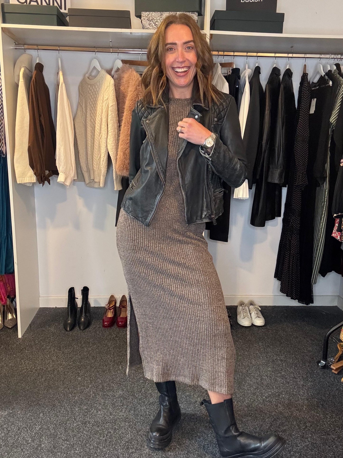 All Saints Leather Jacket, Size 10