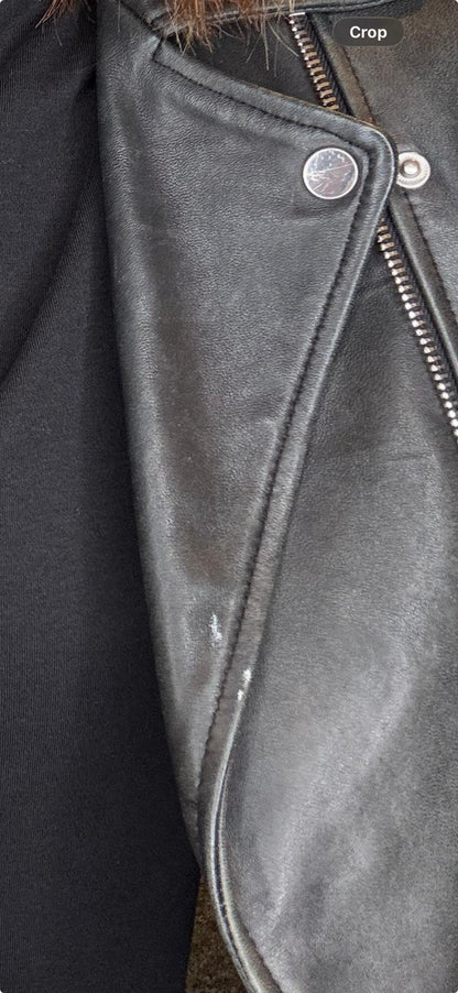 Claudie Pierlot Leather Jacket, Size 38