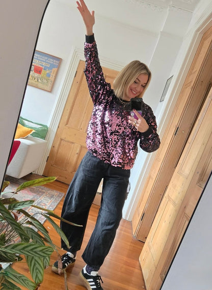 Lolly's Laundry Sequin Sweatshirt, Size XS, BNWT