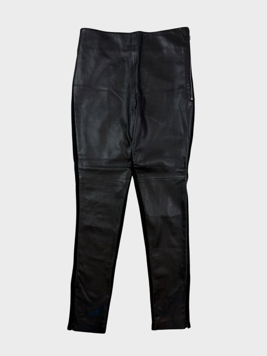 Autograph Leather Leggings, Size 8