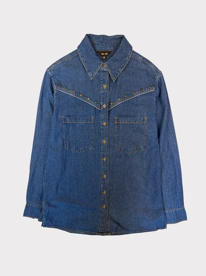 Saint + Sofia Denim Shirt, Size 8