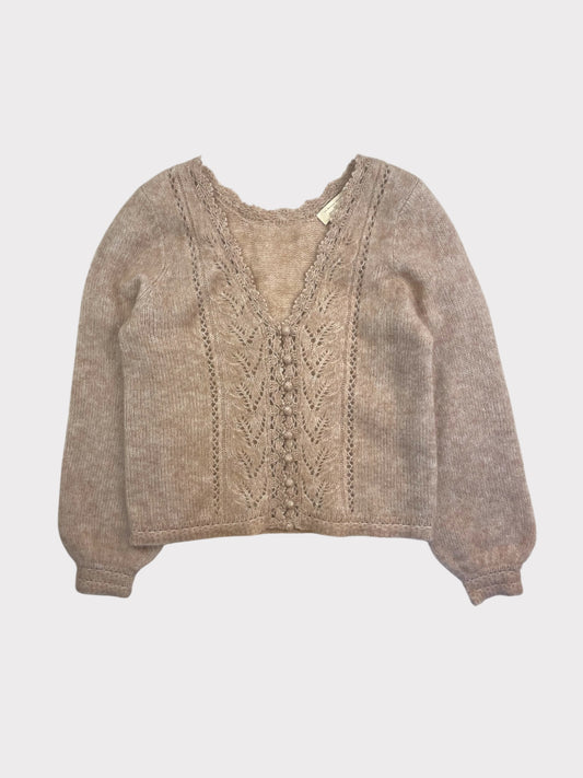 Sezane Merino Wool And Mohair Cardigan, Size L