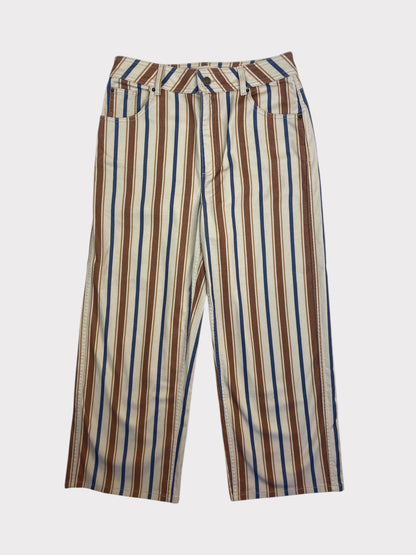 Sezane Striped Jeans, Size 42