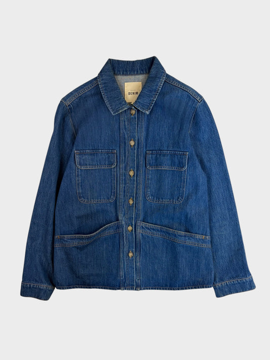 Sezane Denim Jacket, Size L