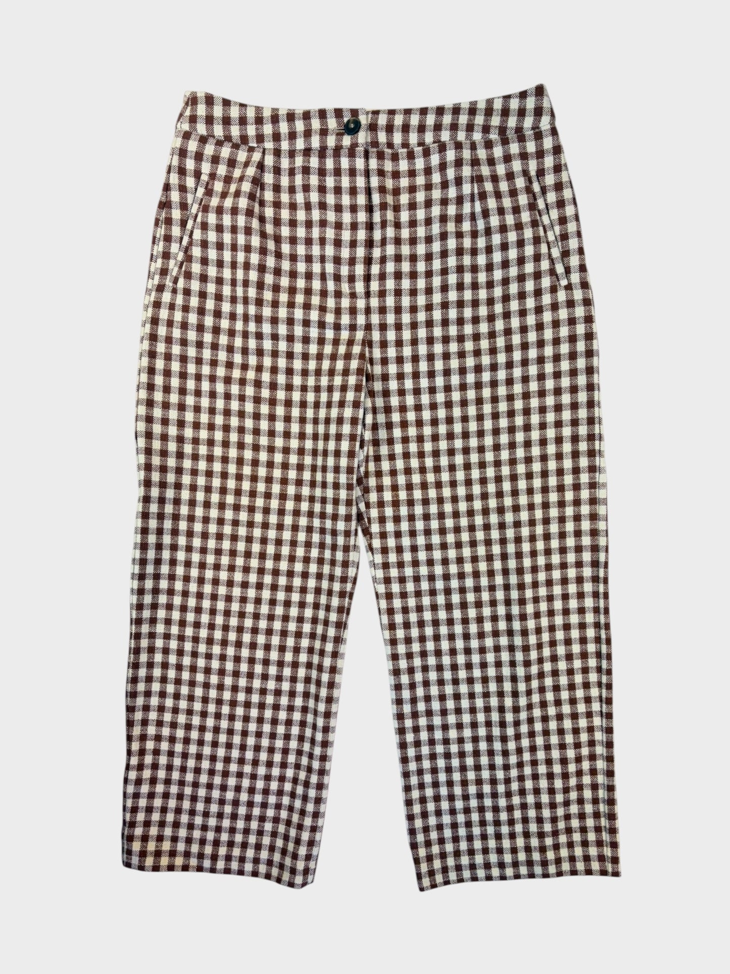 Sezane Cotton and Linen Trousers, Size 44