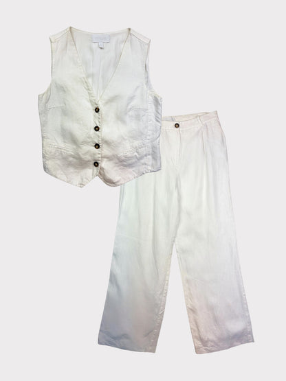 The White Company White Label Linen Co-ord, Size 10
