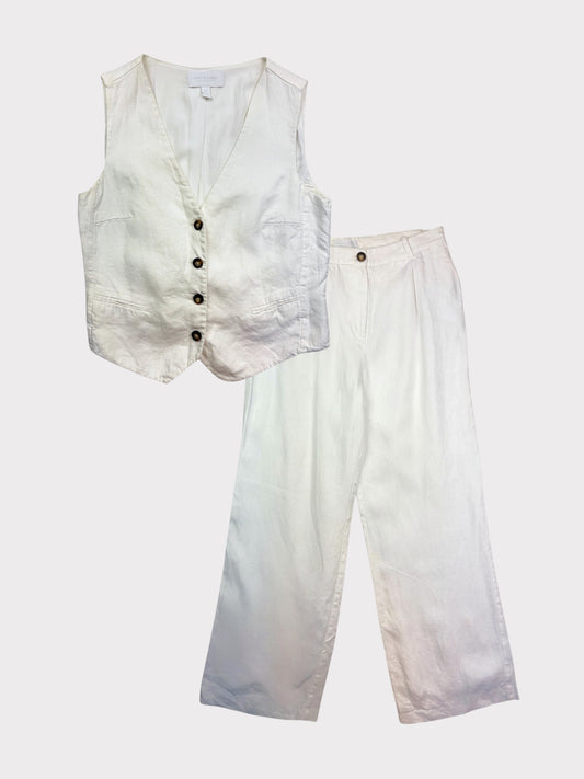 The White Company White Label Linen Co-ord, Size 10