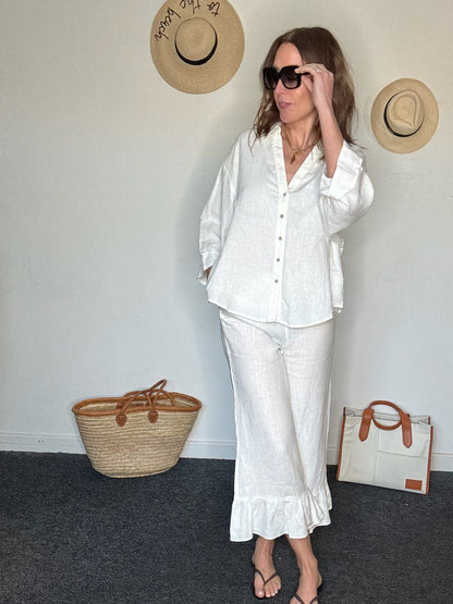Mint Velvet Linen Co-ord, Fits a Size 10 (Size S Trousers & Size L Top)