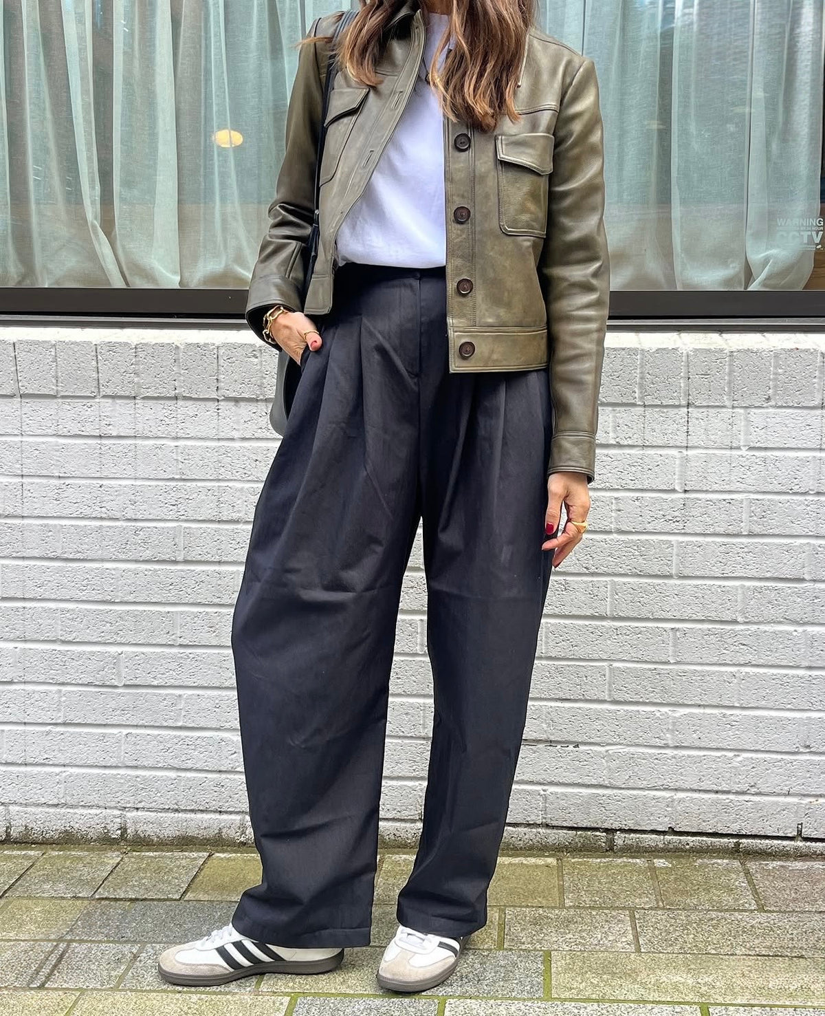 Maison 123 Leather Jacket, Size 38