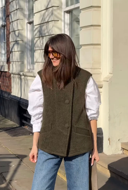 Sezane Wool Gilet, Size 38, BNWT