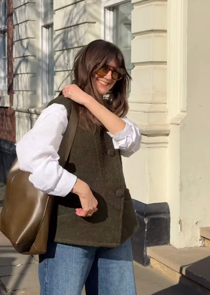 Sezane Wool Gilet, Size 38, BNWT