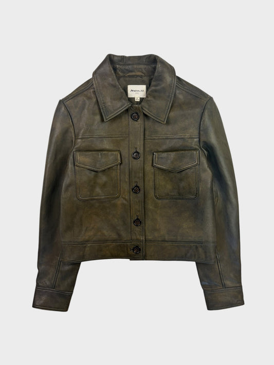 Maison 123 Leather Jacket, Size 38
