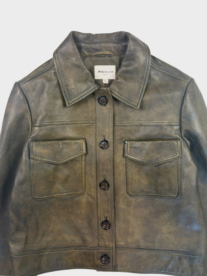 Maison 123 Leather Jacket, Size 38